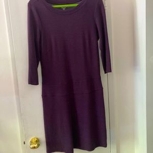 Toad & Co 3/4 sleeve, drop waist cotton dress.
